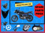 BAJAJ PULSAR 150 spare parts price list in india