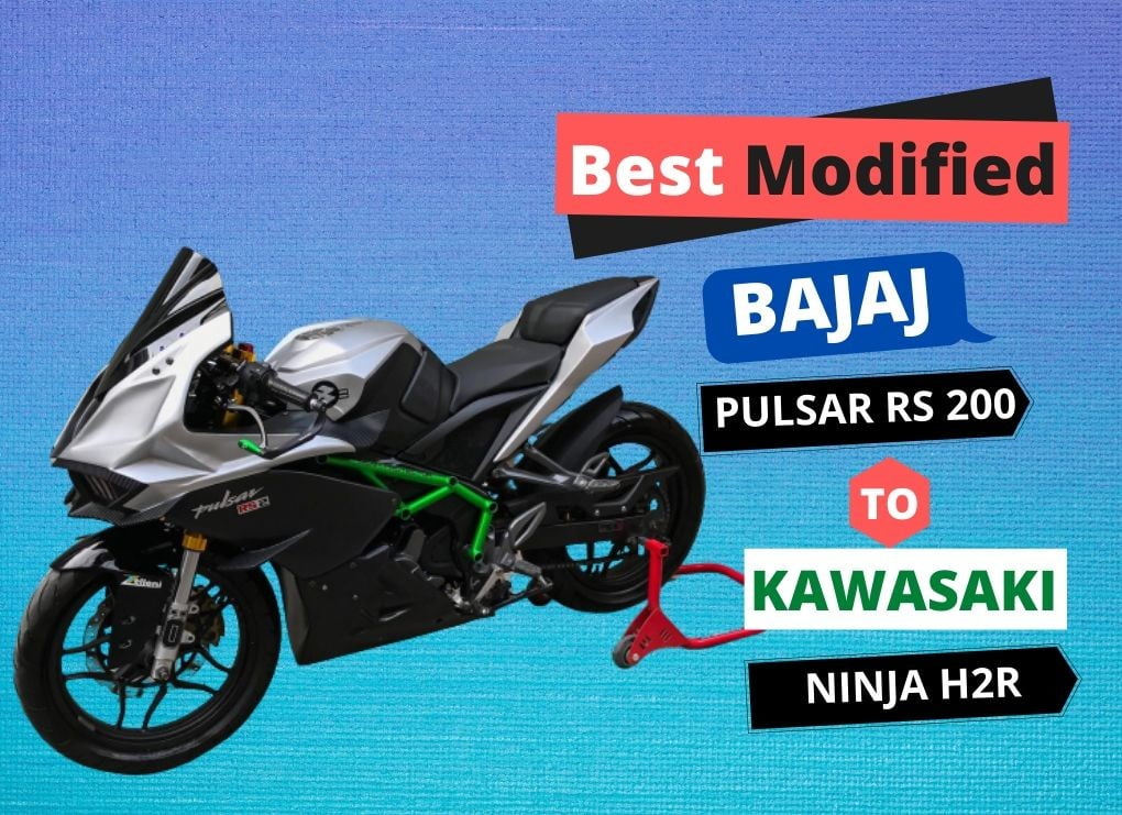 best modified bajaj pulsar RS 200 to kawasaki ninja H2R
