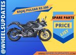 BAJAJ PULSAR RS 200 SPARE PARTS PRICE LIST