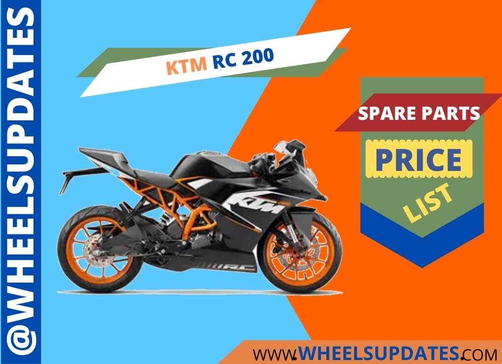 ktm rc 200 spare parts price list