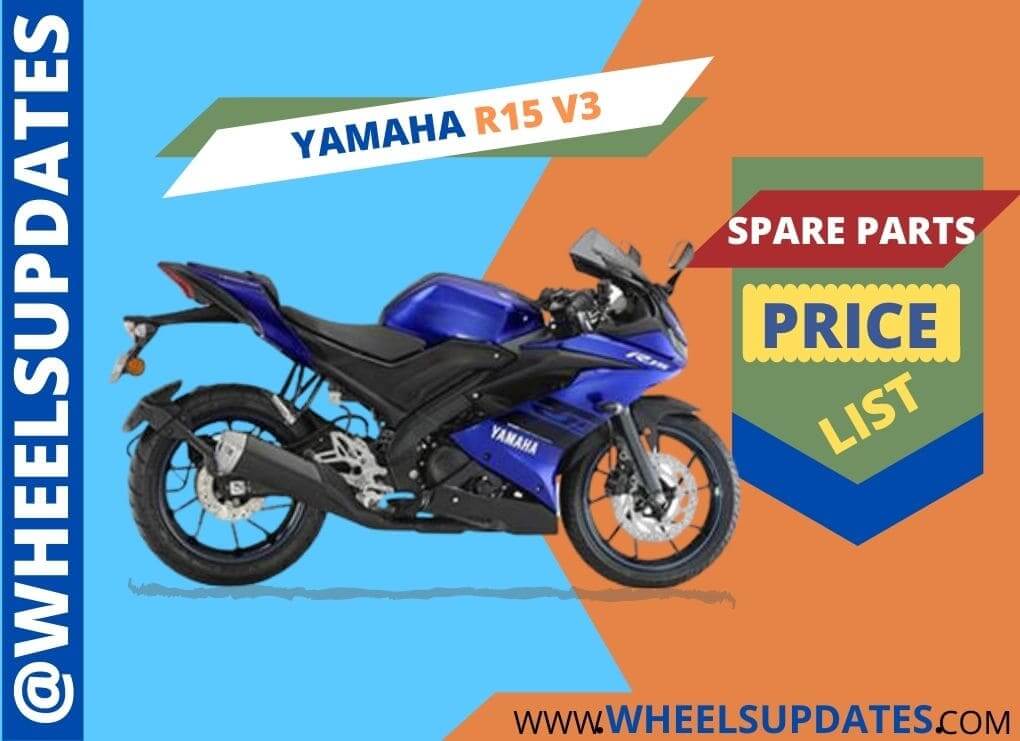 Yamaha R15 v3 spare parts price list in India