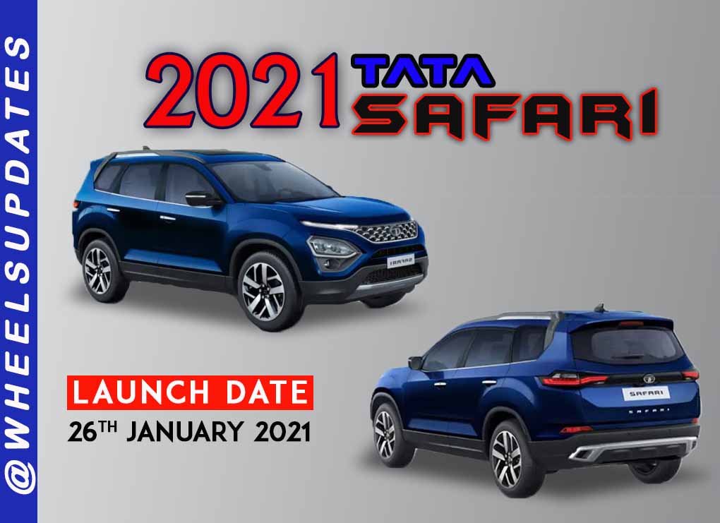 2021 tata safari will be launch in India on 26th january 2021
