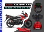 Hero passion pro spare parts price