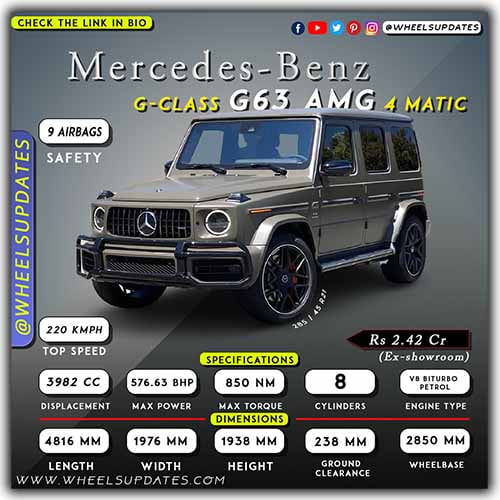 Mercedes-benz G class G63 AMG specs and price