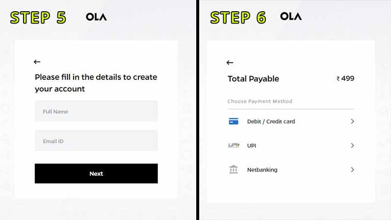 How to book ola electric scooter online step 6 AND 7