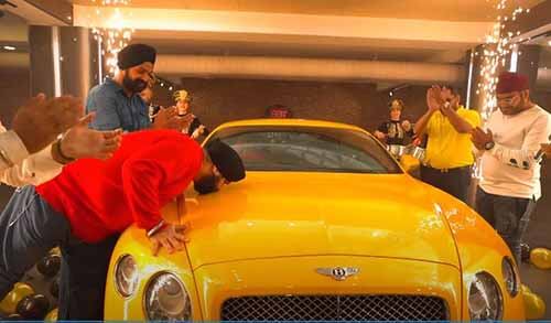 Swaran Paji's Bentley GT speed in Yellow color
