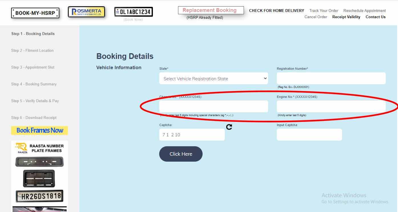 How to order HSRP number plate online for your old vehicle Wheelsupdates