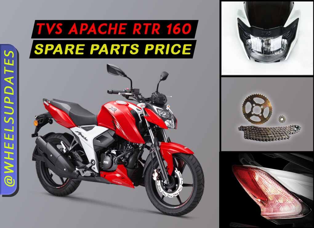 tvs apache rtr 160 spare parts price list