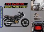 TVS Radeon spare parts price in India 2021