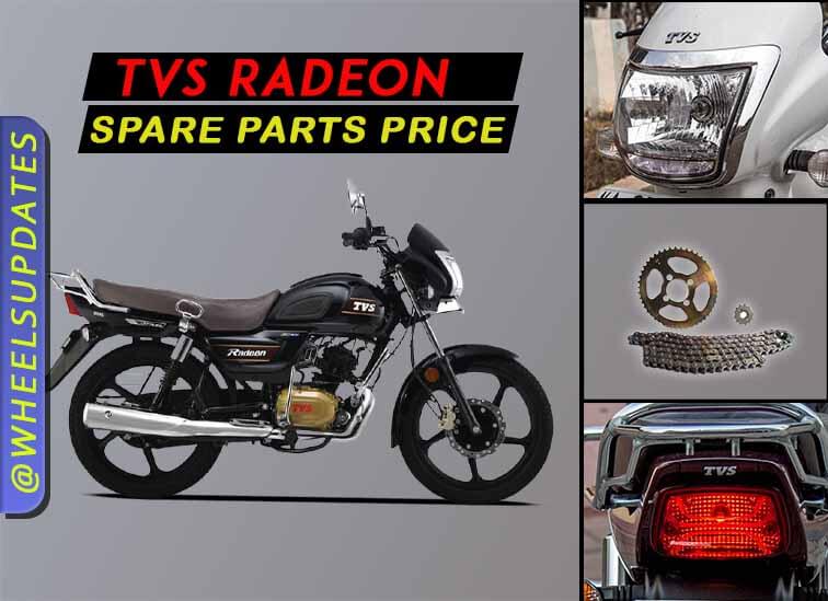 TVS Radeon spare parts price in India 2021