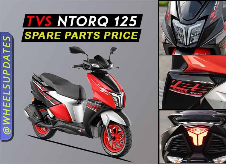 TVS Ntorq spare parts price list in india