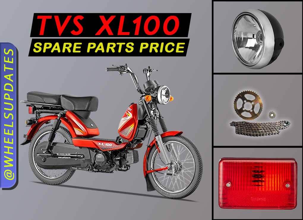 TVS XL100 spare parts price list in India