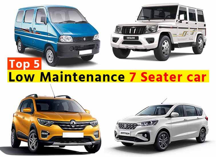 Top 5 low maintenance 7 seater cars in India 2022, Affordable 7 Seater car