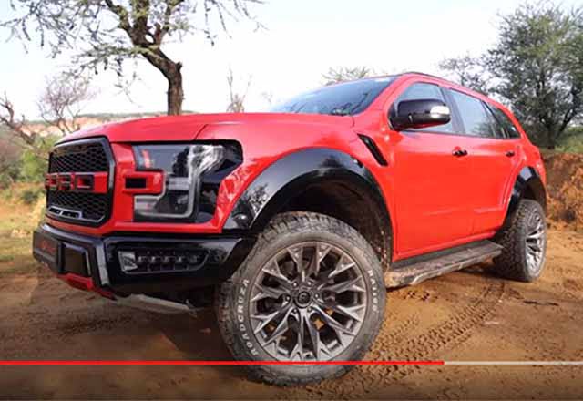 Ford Endeavour modified to look like F150 Raptor