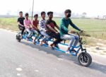 This 6-seater extra-long wheelbase Electric bike can carry up to 6 people