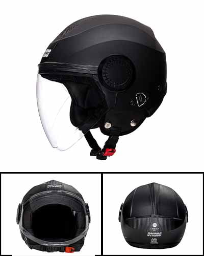 Studds Urban Black best open face helmet under 1000 rupees