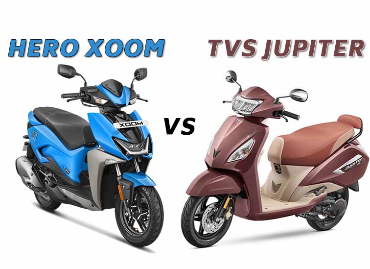 Hero Xoom vs TVS Jupiter price comparison