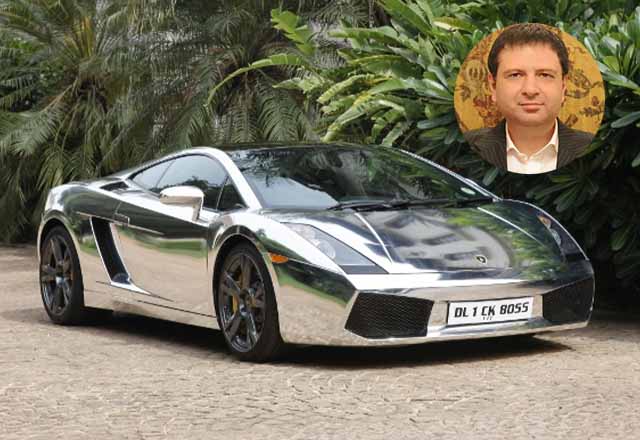 Yohan Poonawalla's shiny chrome Lamborghini Gallardo