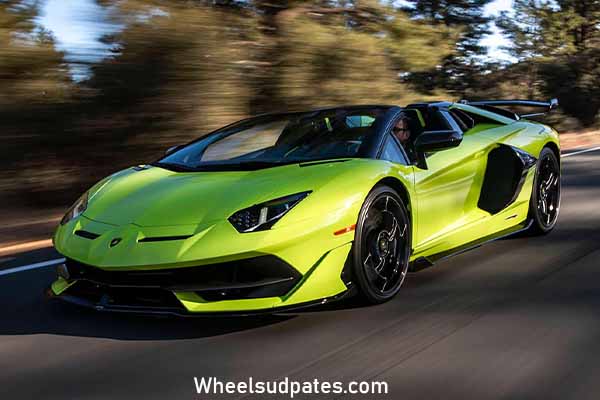 Lamborghini Aventador SVJ is a sports car that can do 0-60 mph in 2.9 seconds