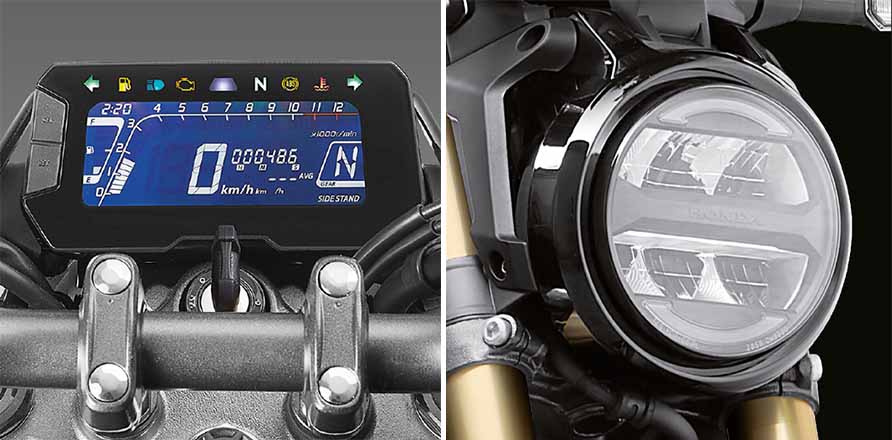 Honda CB300R instrument console and headlight