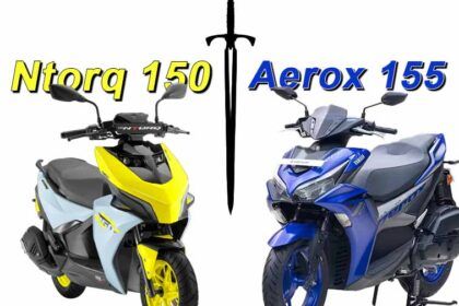 TVS Ntorq 150 vs Yamaha Aerox 155- Which 150cc Scooter is best